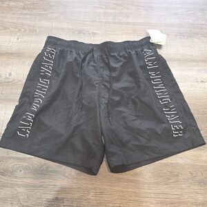 Brand New NWT H&M Black Swim Shorts Trunks Men Size Large